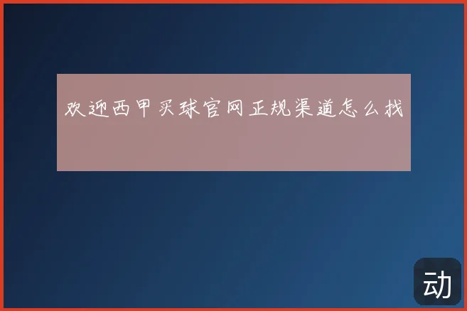 欢迎西甲买球官网正规渠道怎么找
